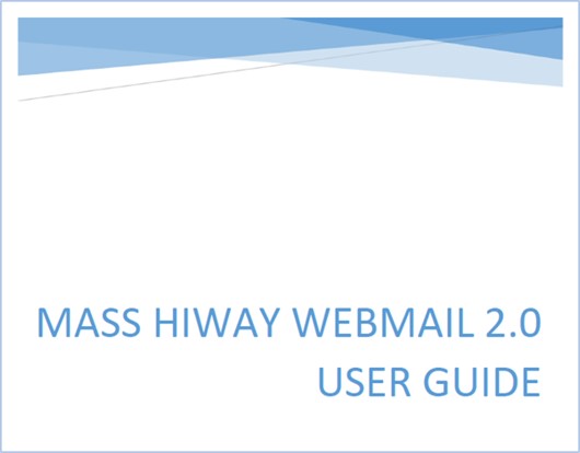 Cover page of HIway webmail user guide